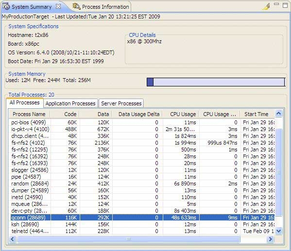 System Summary view