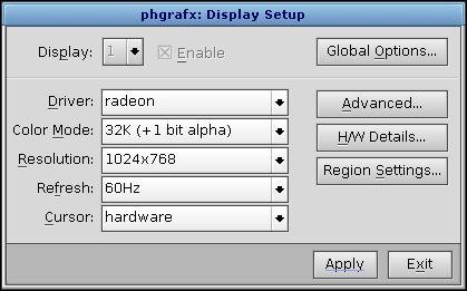 display preferences