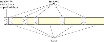 Packed data and headers